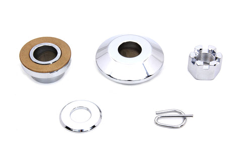 Front Axle Spacer Kit Smooth Style Chrome - V-Twin Mfg.