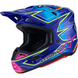 ALPINESTARS SM7 Helmet - Cast - Gloss/Blue/Pink/Yellow Fluo - Small 8302626-7254-S