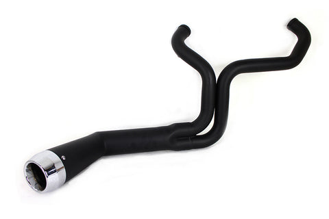 FLT Offset Megaphone 2:1 1-3/4 inch  Exhaust Black with Chro - V-Twin Mfg.