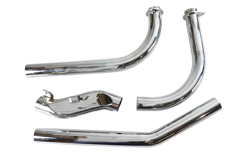 Shovelhead Upsweep Exhaust Header Set Chrome - V-Twin Mfg.