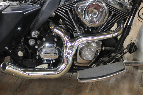 2 into 1 Exhaust Header Set Chrome - V-Twin Mfg.