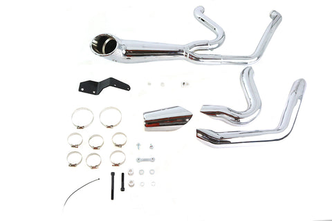 M8 2:1 Exhaust Header Set Chrome - V-Twin Mfg.