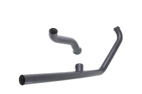 Kick or Electric Exhaust Header Kit Black - V-Twin Mfg.