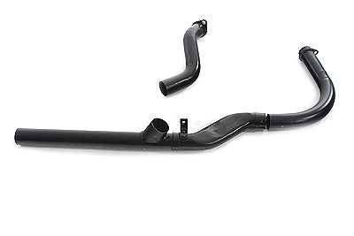 2 into 1 Black Exhaust Header Set - V-Twin Mfg.
