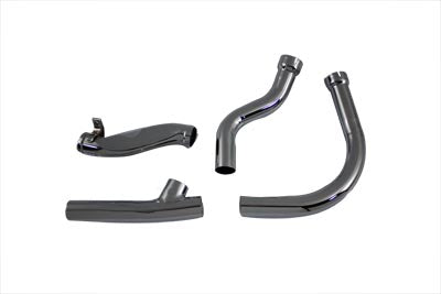 2 into 1 Exhaust Pipe Chrome Header Set - V-Twin Mfg.