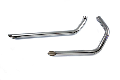 Exhaust Drag Pipe Set Slash Cut - V-Twin Mfg.