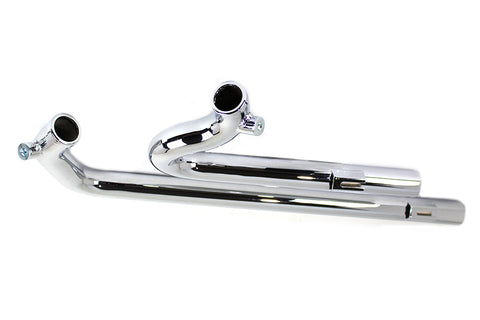Exhaust Drag Pipe Set Chrome Shotgun Style - V-Twin Mfg.