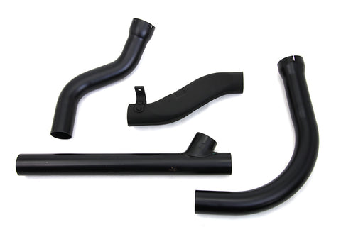 Panhead Exhaust Header Set Black - V-Twin Mfg.