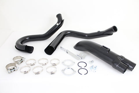 Wyatt Gatling 1-3/4 inch 2 into 1 Exhaust Header Set Black - V-Twin Mfg.