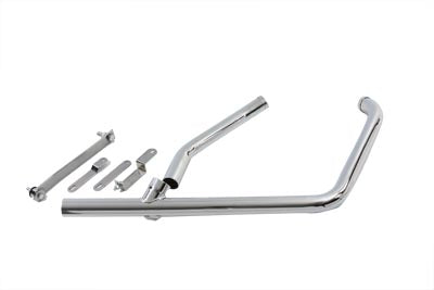 2 into 1 Exhaust Pipe Header Chrome - V-Twin Mfg.