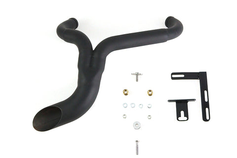 Wyatt Gatling Ground Pounder Exhaust System Black - V-Twin Mfg.