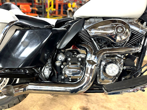 Speedster 1-3/4 inch 2 into 1 Exhaust Header Set Chrome - V-Twin Mfg.