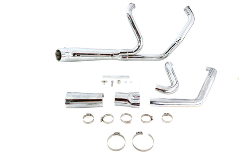 Cyclone 1-3/4 inch 2 into 1 Exhaust Header Set Chrome - V-Twin Mfg.