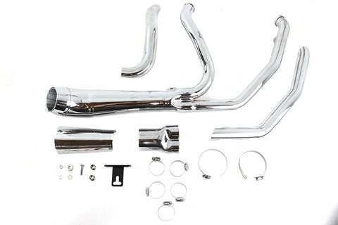 Cyclone 1-3/4 inch 2 into 1 Exhaust Header Set Chrome - V-Twin Mfg.