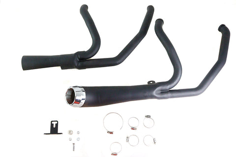 Cyclone 1-3/4 inch 2 into 1 Exhaust Header Set Black - V-Twin Mfg.