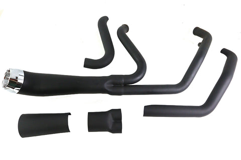 Cyclone 1-3/4 inch 2 into 1 Exhaust Header Set Black - V-Twin Mfg.