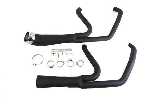 Cyclone 1-3/4 inch 2 into 1 Exhaust Header Set Black - V-Twin Mfg.