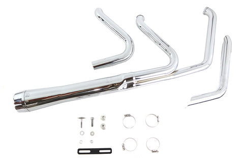 Wyatt Gatling Holeshot Exhaust Set Chrome - V-Twin Mfg.