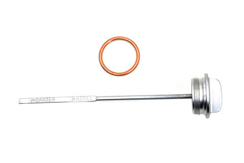 Cadmium Plated Oil Tank Filler Cap and Gauge Kit - V-Twin Mfg.