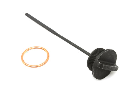 Parkerized Oil Tank Filler Cap and Gauge Kit - V-Twin Mfg.