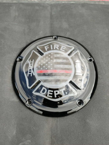 3D firefighter Harley derby cover