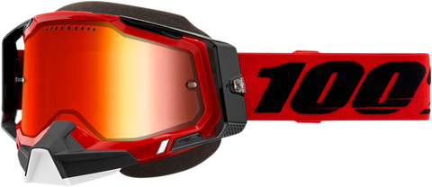 100% Racecraft 2 Snow Goggles - Red - Red Mirror 50012-00003