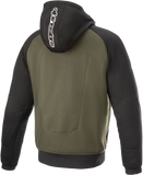 ALPINESTARS Chrome Hoodie - Black/Green - 4XL 4200918-1681-4X