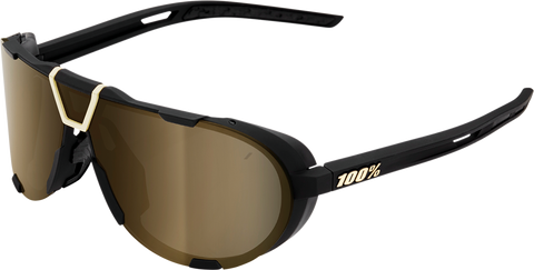 100% Westcraft Sunglasses - Soft Tact Black - Soft Gold Mirror 61046-258-01