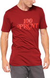 100% Searles Tech T-Shirt - Brick - Large 35027-068-12