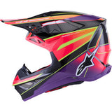ALPINESTARS Supertech M10 Helmet - MIPS® - Era - Gloss Pink/Violet/Yellow Fluo - Small 8301223-3145-S