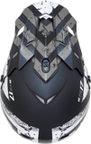 AFX FX-17 Helmet - Attack - Matte Black/Silver - XS 0110-7142