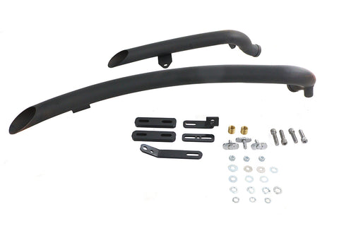Curved Radius Exhaust Header Set Black - V-Twin Mfg.