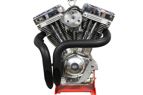 LAF Straight Down Drag Pipe Set Black - V-Twin Mfg.