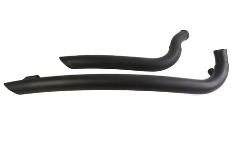 Curved Radius 2 inch Drag Pipe Set Black - V-Twin Mfg.