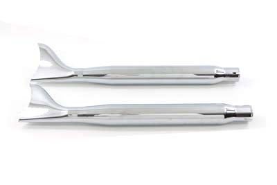 Chrome Tapered Fishtail Muffler Set 27 inch - V-Twin Mfg.
