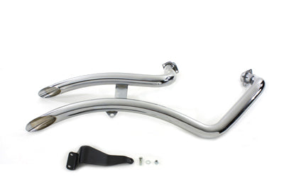 XL Exhaust Drag Pipe Set Chrome - V-Twin Mfg.