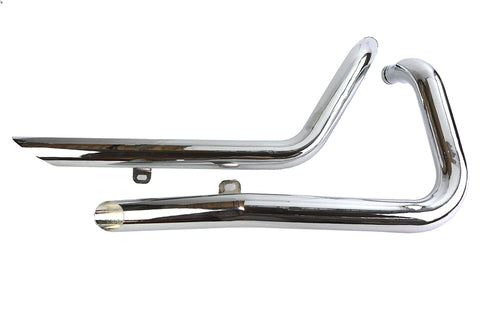 Exhaust Drag Pipe Set Side Slash Style - V-Twin Mfg.