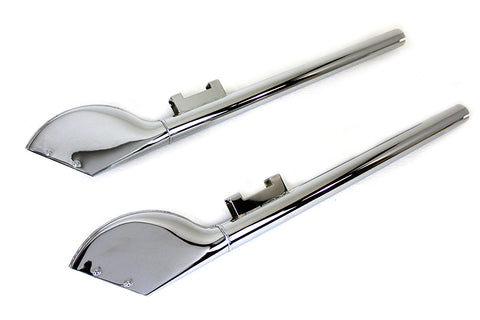 Batique Style Exhaust Tube Set Chrome - V-Twin Mfg.