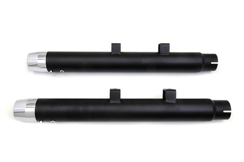 2-1/4 inch Diameter Black Straight Muffler Set - V-Twin Mfg.