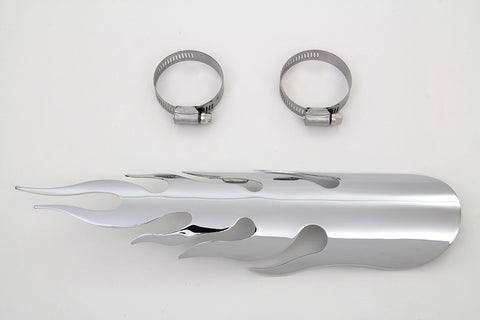 Chrome Flame Heat Shield - V-Twin Mfg.