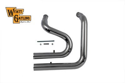 Wyatt Gatling Exhaust Drag Pipe Set Stack Type - V-Twin Mfg.