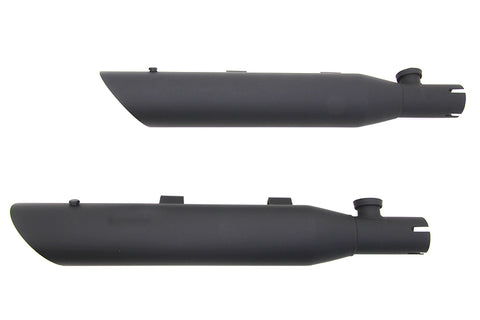 Wyatt Gatling Side Slash Slip-On Muffler Set Black - V-Twin Mfg.
