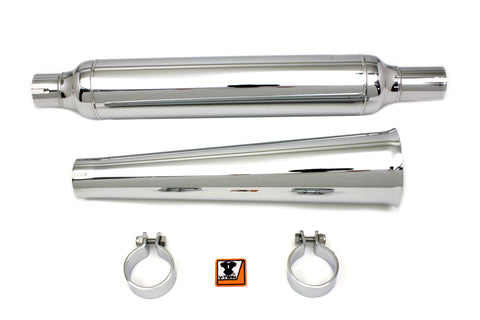 Chrome Muffler with Megaphone Tip - V-Twin Mfg.