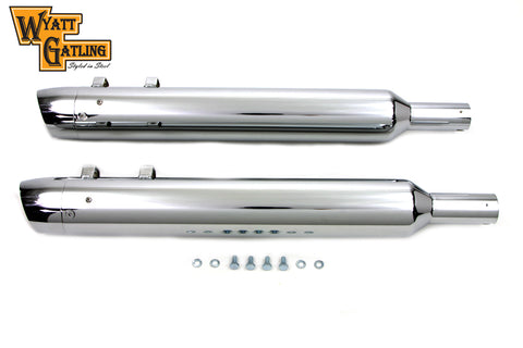Wyatt Gatling Slash End Cap Muffler Set - V-Twin Mfg.