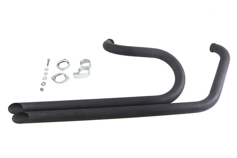 Side By Side Drag Pipe Set Black - V-Twin Mfg.