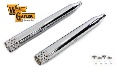 Wyatt Gatling Mufflers Set Chrome - V-Twin Mfg.