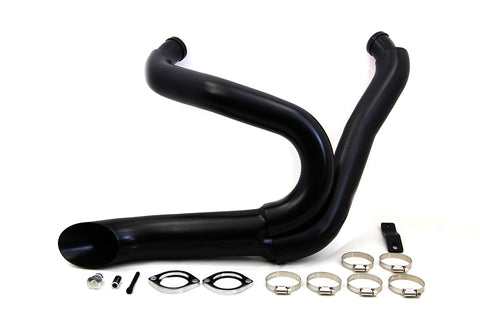Black Wyatt Gatling 2 into 1 Exhaust Pipe Header Kit - V-Twin Mfg.