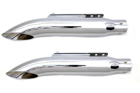 16 inch Turn Out Muffler Set Chrome - V-Twin Mfg.