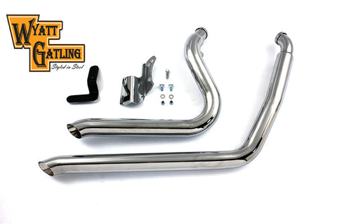 Wyatt Gatling Exhaust Drag Pipe Set Side Sweeper - V-Twin Mfg.