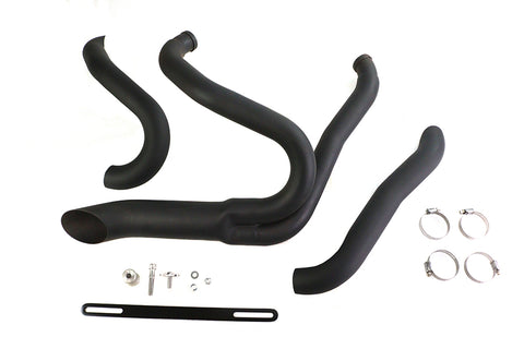 Black Wyatt Gatling 2 into 1 Exhaust Pipe Header Kit - V-Twin Mfg.
